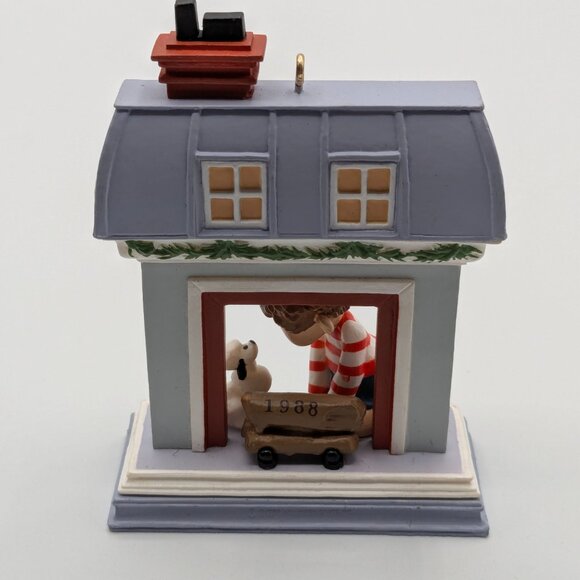 Hallmark Keepsake Windows of the World French 1988, 4th in Series, Boy w/ Poodle - Picture 5 of 11